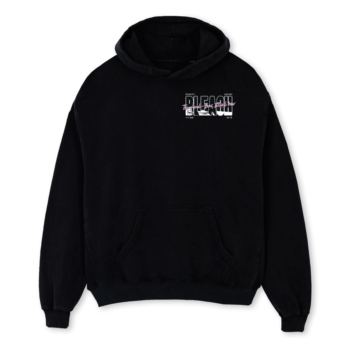 CAPTAIN SIXTH DIV Black Oversized Hoodie.