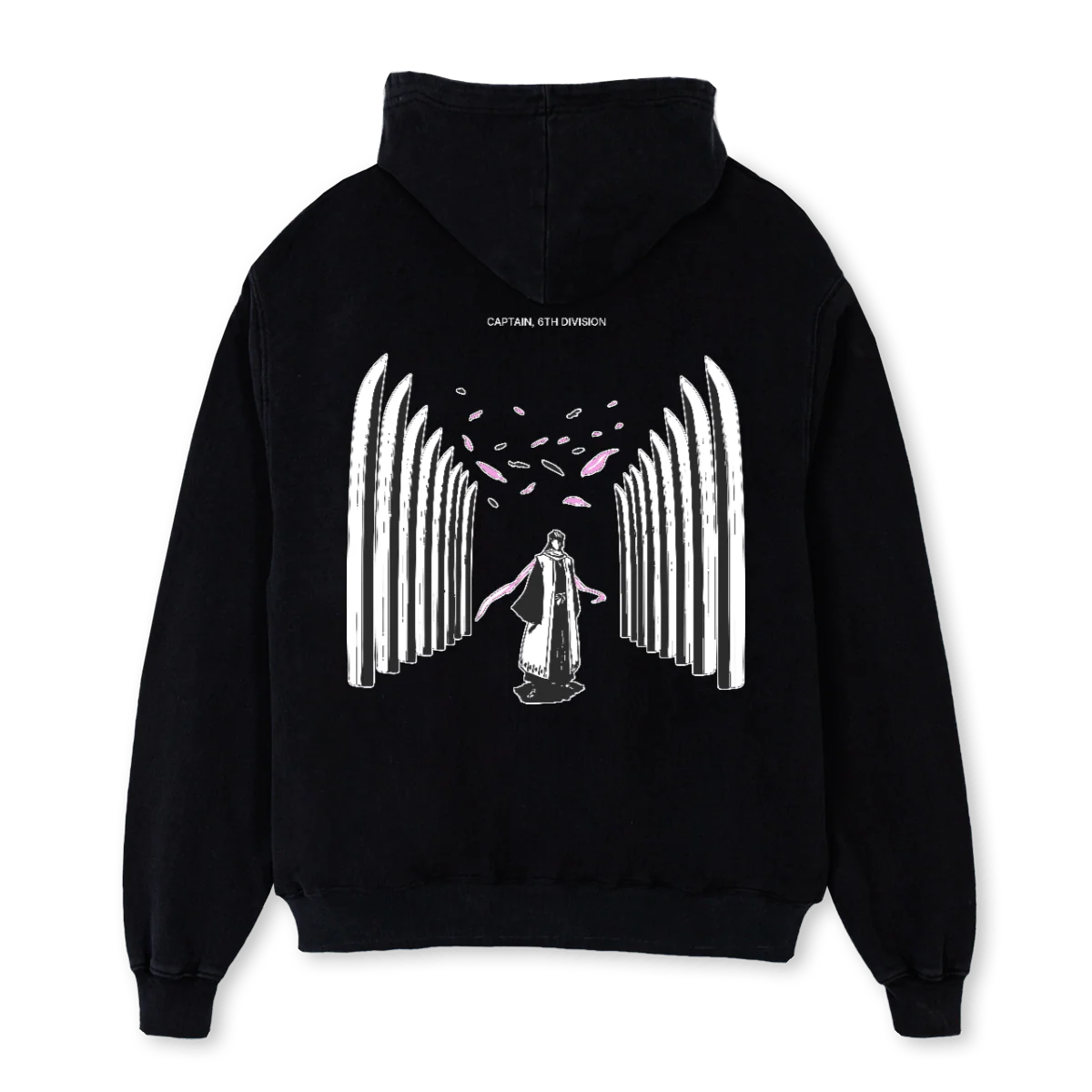 CAPTAIN SIXTH DIV Black Oversized Hoodie. - Image 2