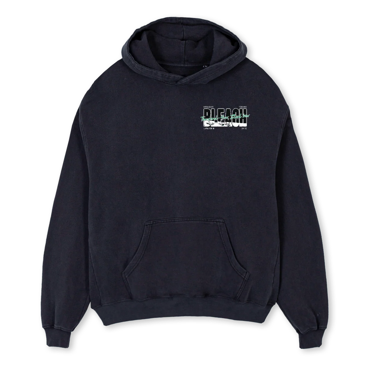 CAPTAIN TENTH DIV Vintage Black Oversized Hoodie.