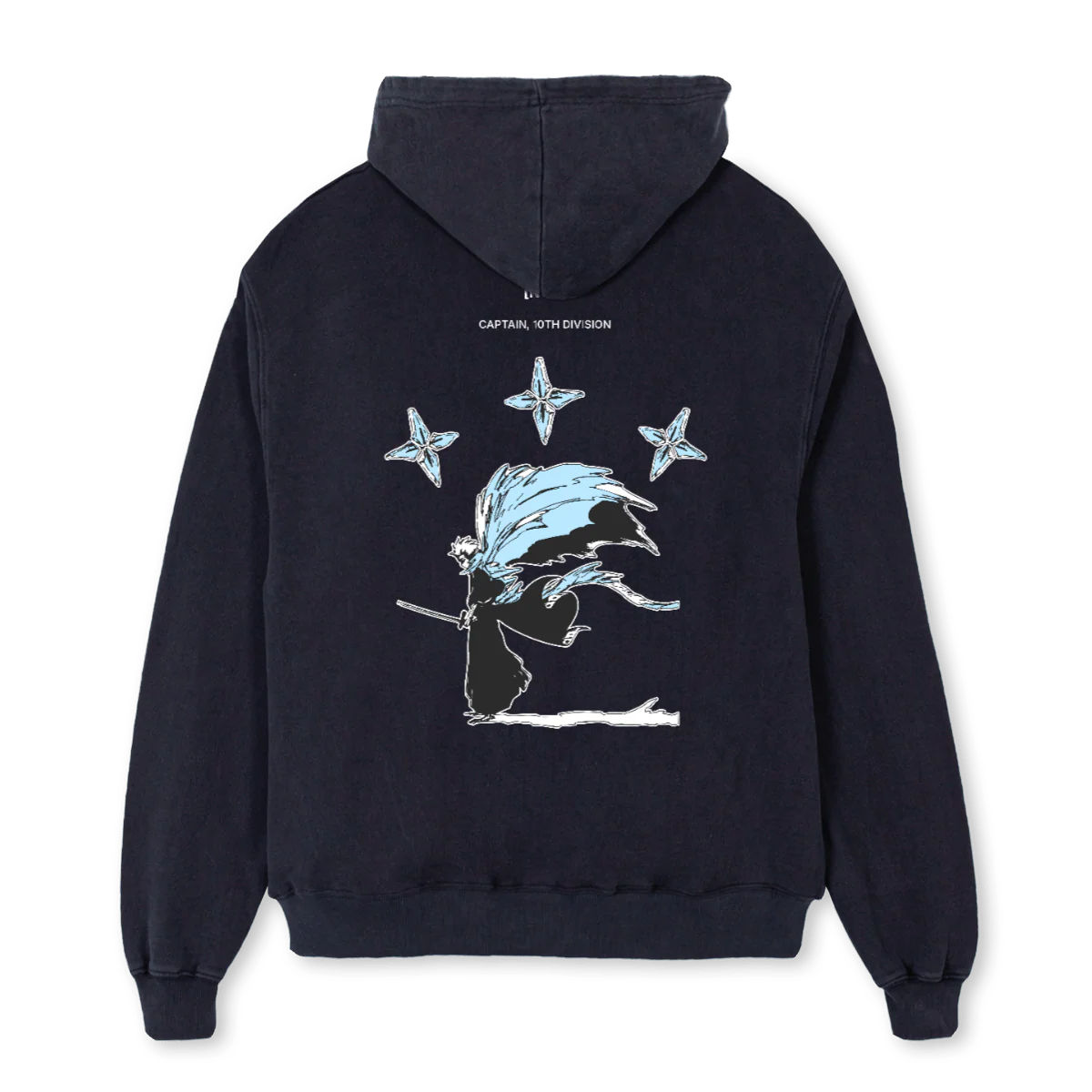 CAPTAIN TENTH DIV Vintage Black Oversized Hoodie. - Image 2