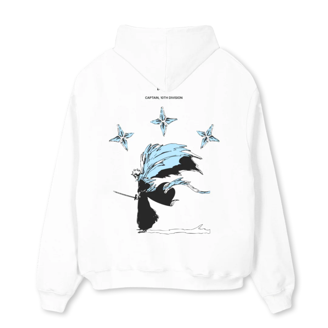 CAPTAIN TENTH DIVII White Oversized Hoodie. - Image 2
