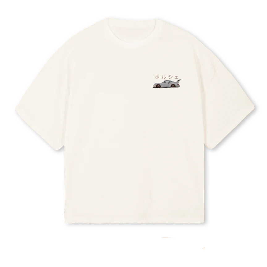 CARFINAL Vintage White Oversized Boxy Tee.
