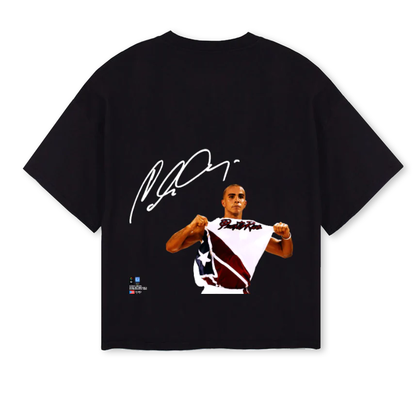 CARLITOS Black Oversized Boxy Tee. - Image 2