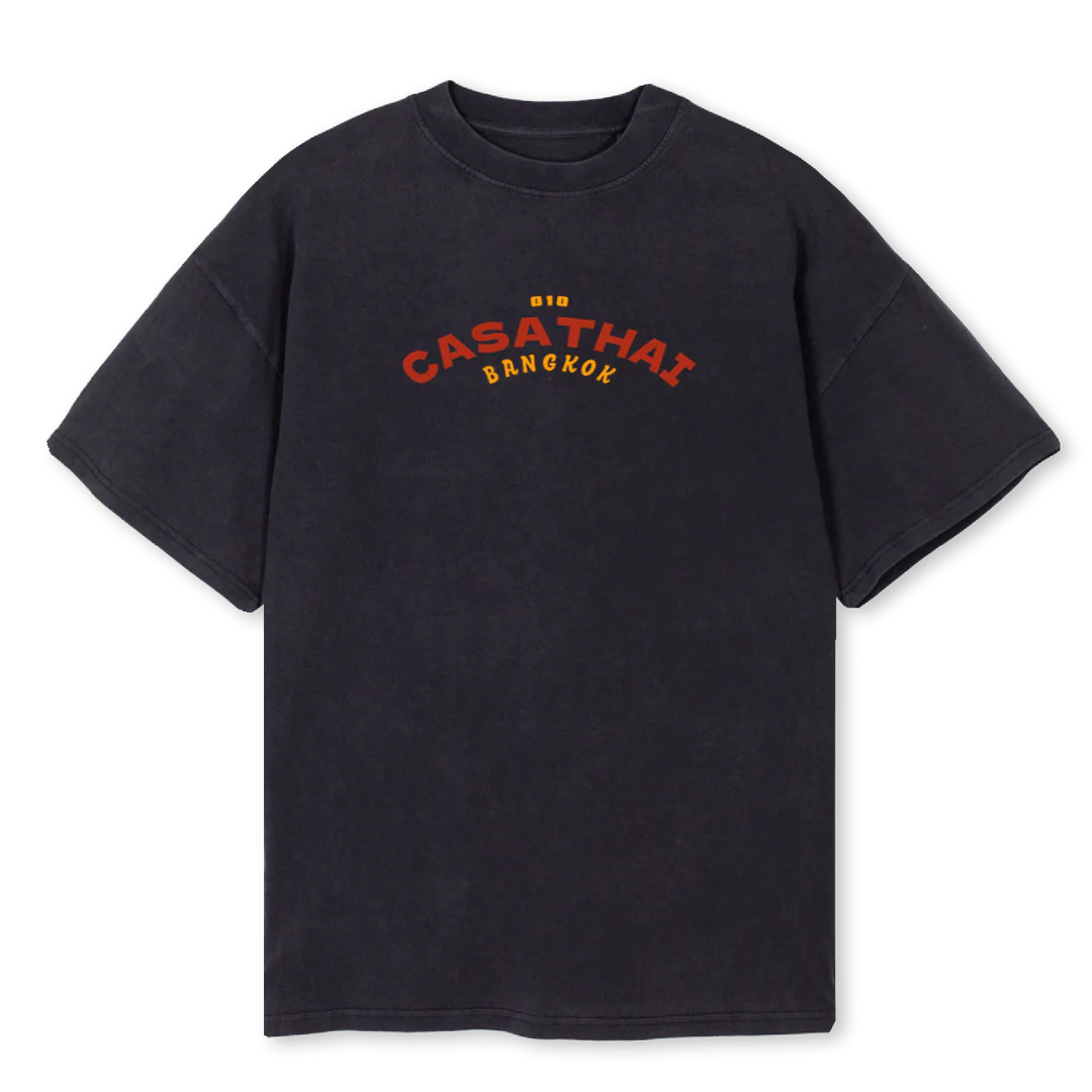 CASA SHIR Vintage Black Oversized Tee.