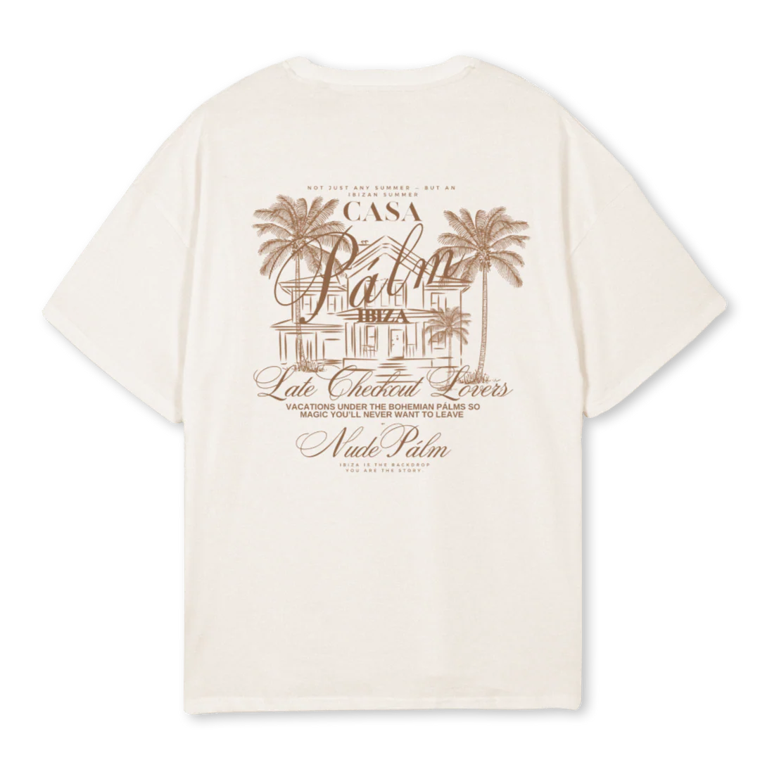 CASAPALMNUDEFONT Vintage White Oversized Tee. - Image 2