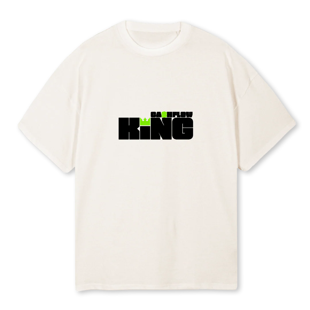 CASHFLOWKING Vintage White Oversized Tee.