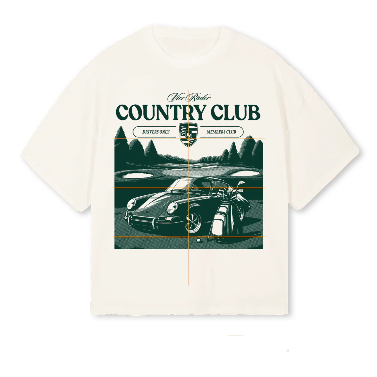 CCLUB Vintage White Oversized Boxy Tee.