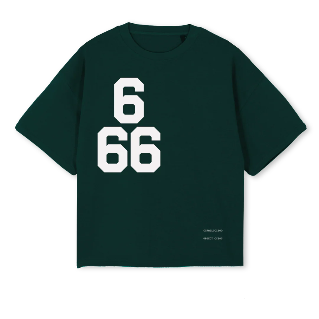 CCZEROZEROTHREE Wild Green Oversized Boxy Tee.