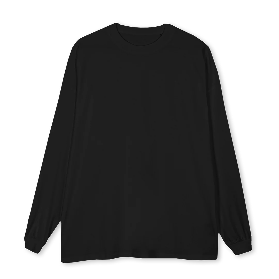 CERCLES DROP  AW Black Oversized LS Tee.