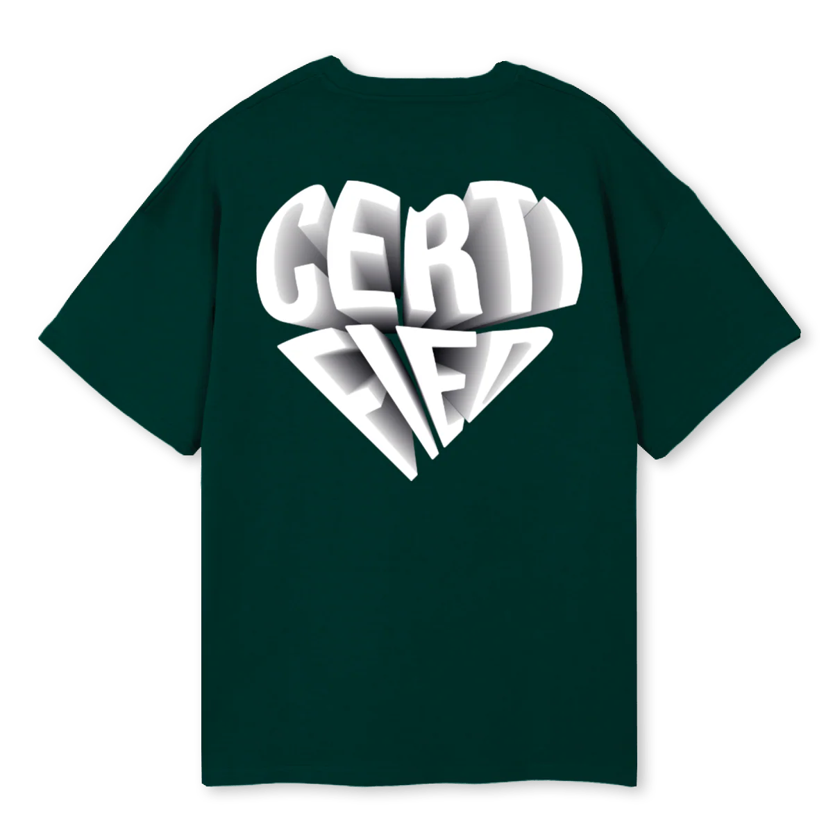 CERTIFED HEARTT Wild Green Oversized Tee. - Image 2