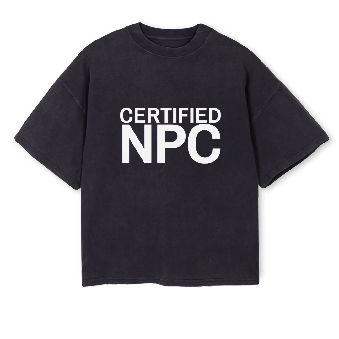 CERTIFIED Vintage Black Oversized Boxy Tee.
