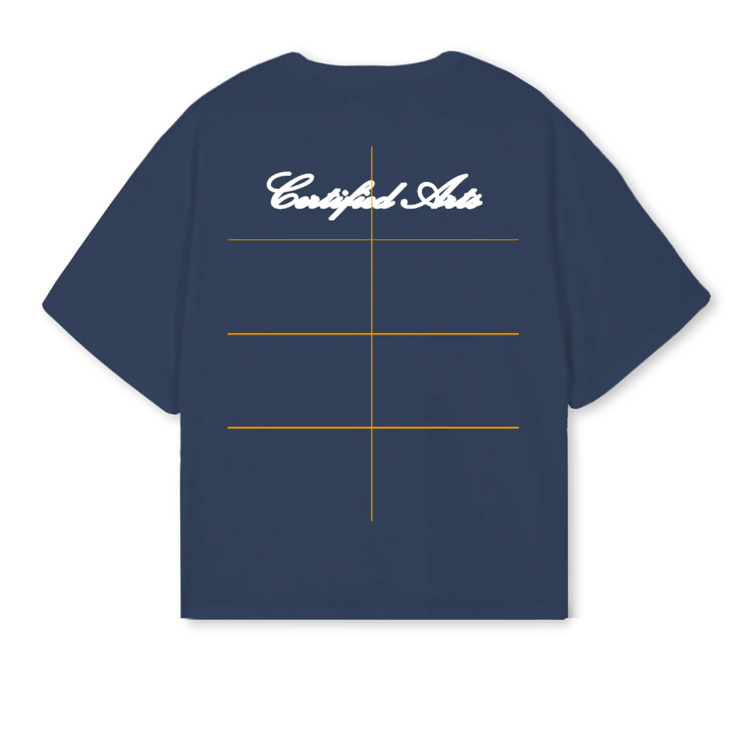 CFANAVYTEE Navy Blue Oversized Boxy Tee. - Image 2