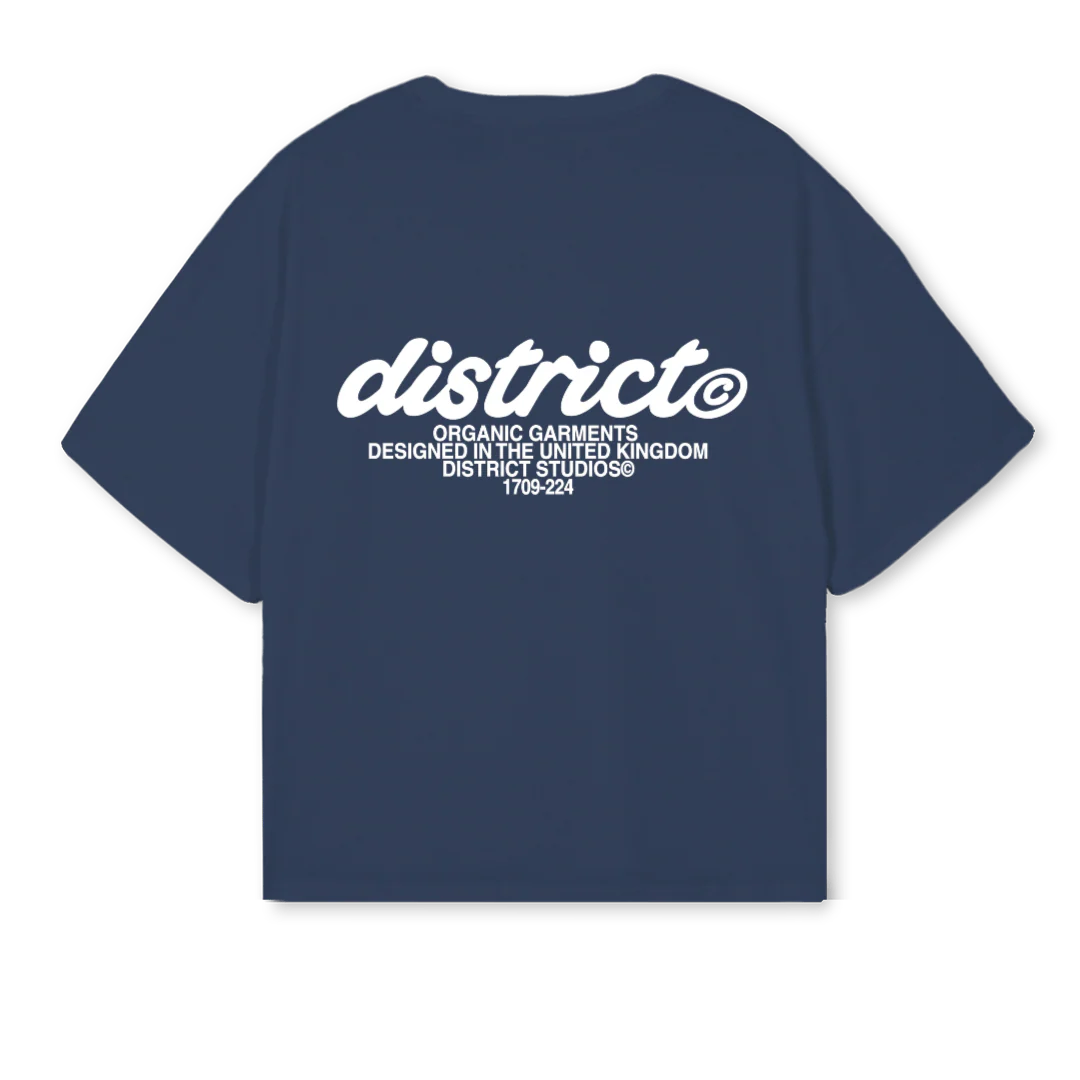 PRIMARYLOGOTEE_NB Navy Blue Oversized Boxy Tee - Image 2