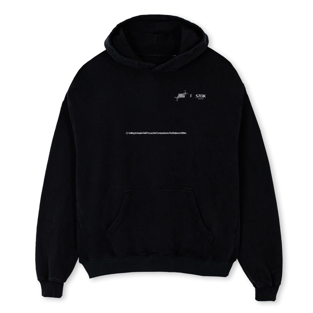 CHAMELEON Black Oversized Hoodie.
