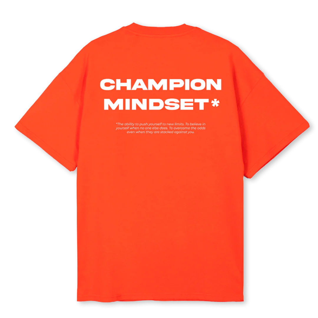 CHAMPION MINDSET Hot Orange Oversized Tee. - Image 2