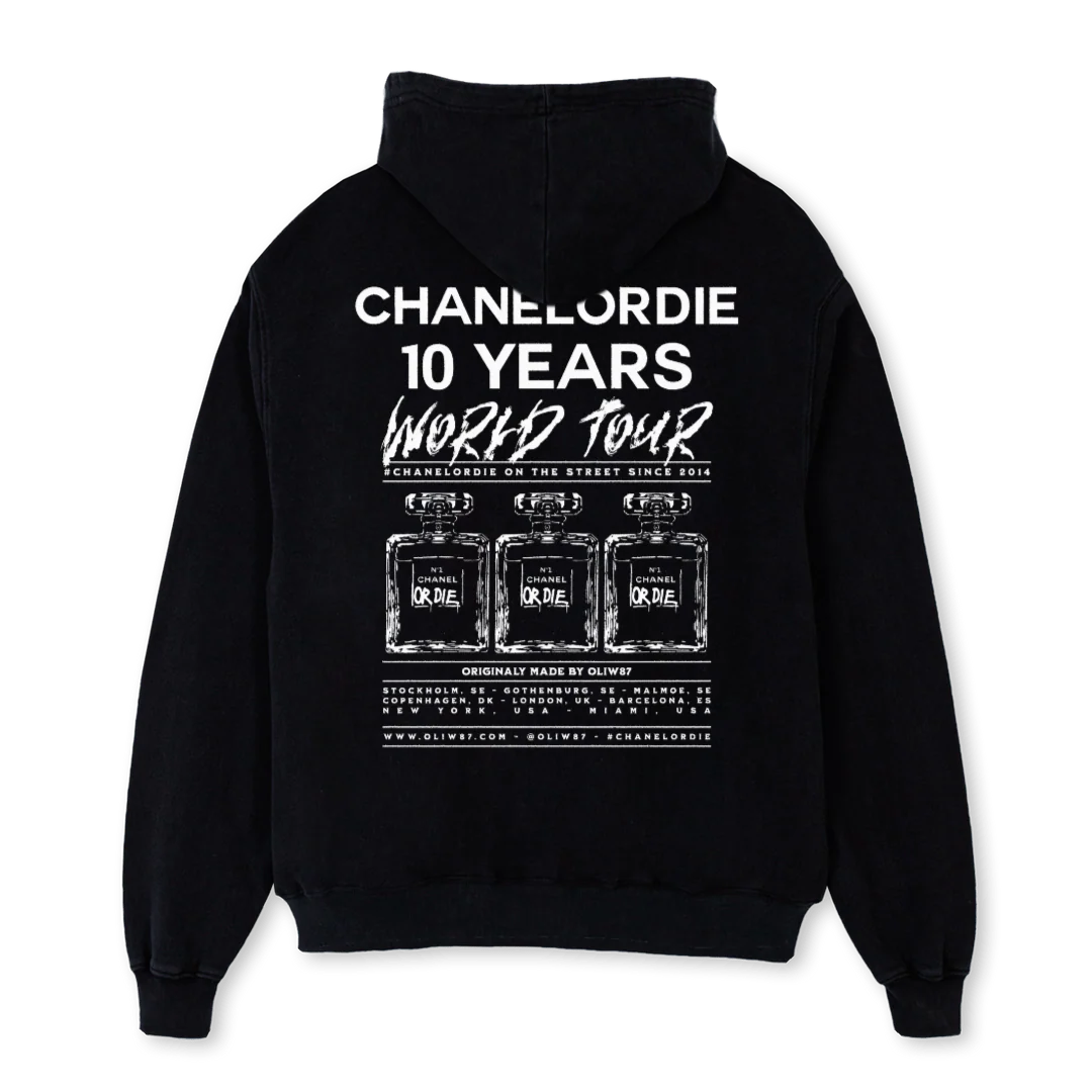 CHANELORDIE Black Oversized Hoodie. - Image 2