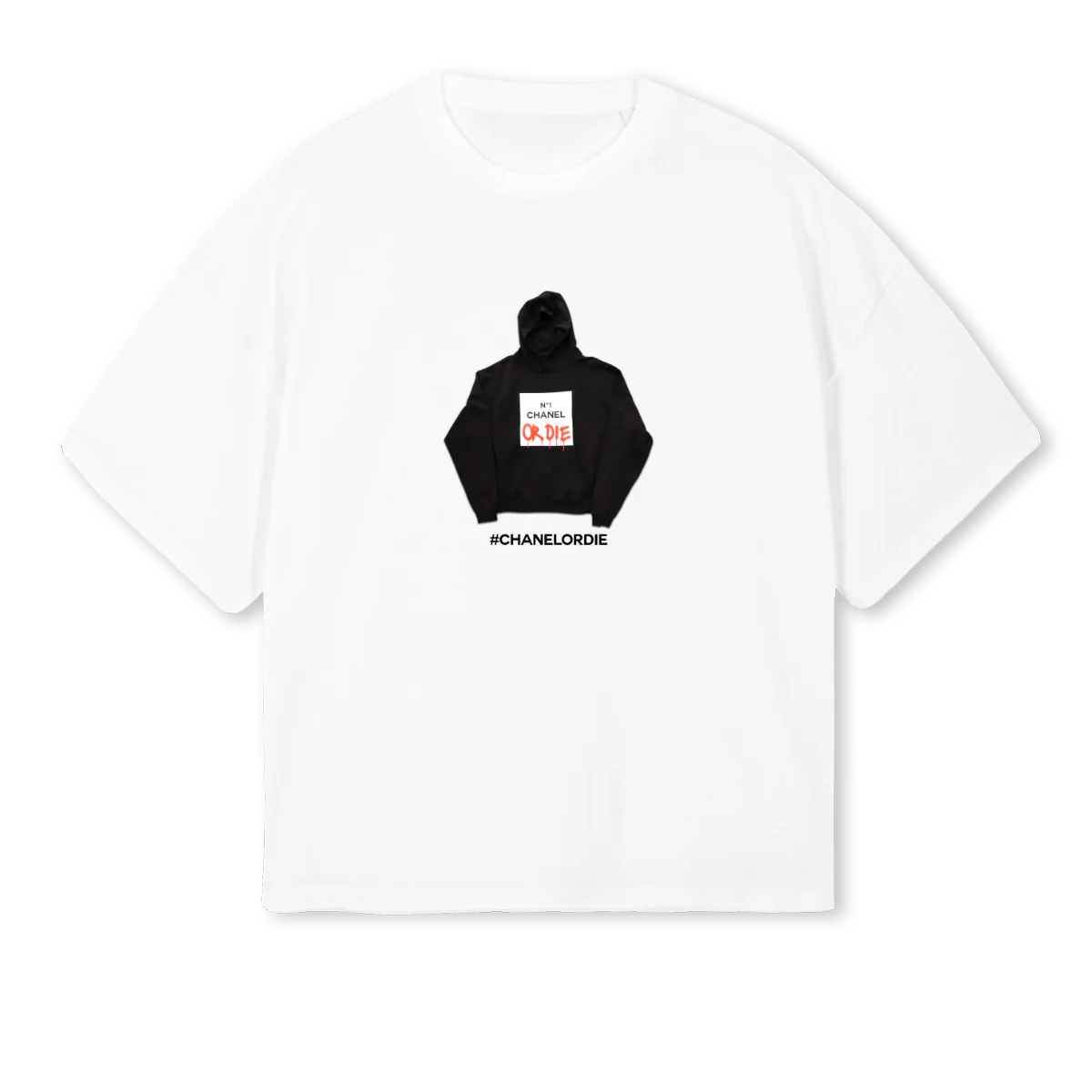 CHANELORDIETEE White Oversized Boxy Tee.