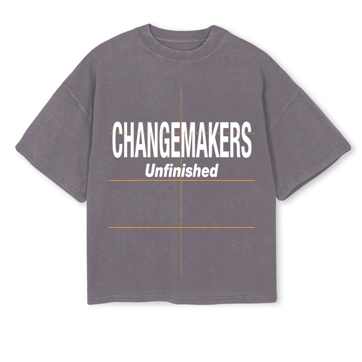 CHANGEMAKERS Pigment Grey Oversized Boxy Tee.