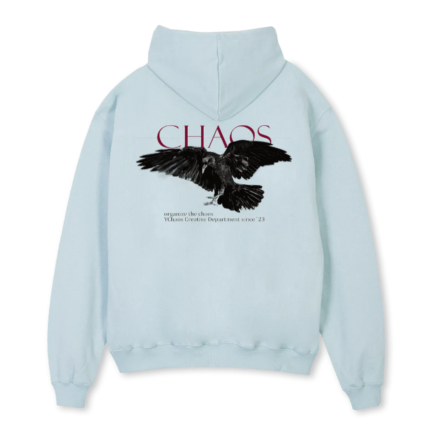 CHAOSKRÄHE Cold Blue Oversized Hoodie. - Image 2