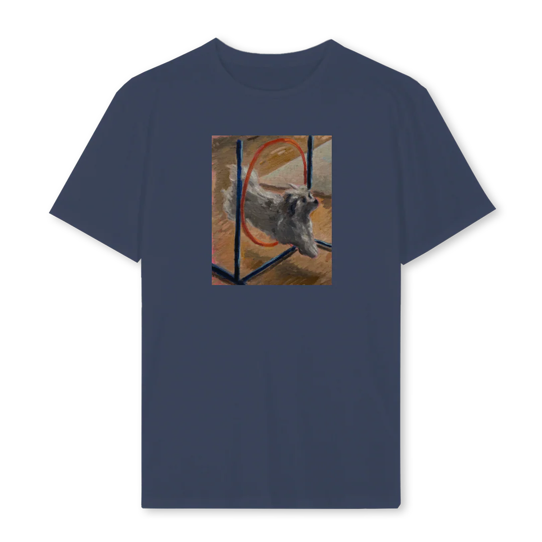 CHARLES WIFE Navy Blue Regular Tee.
