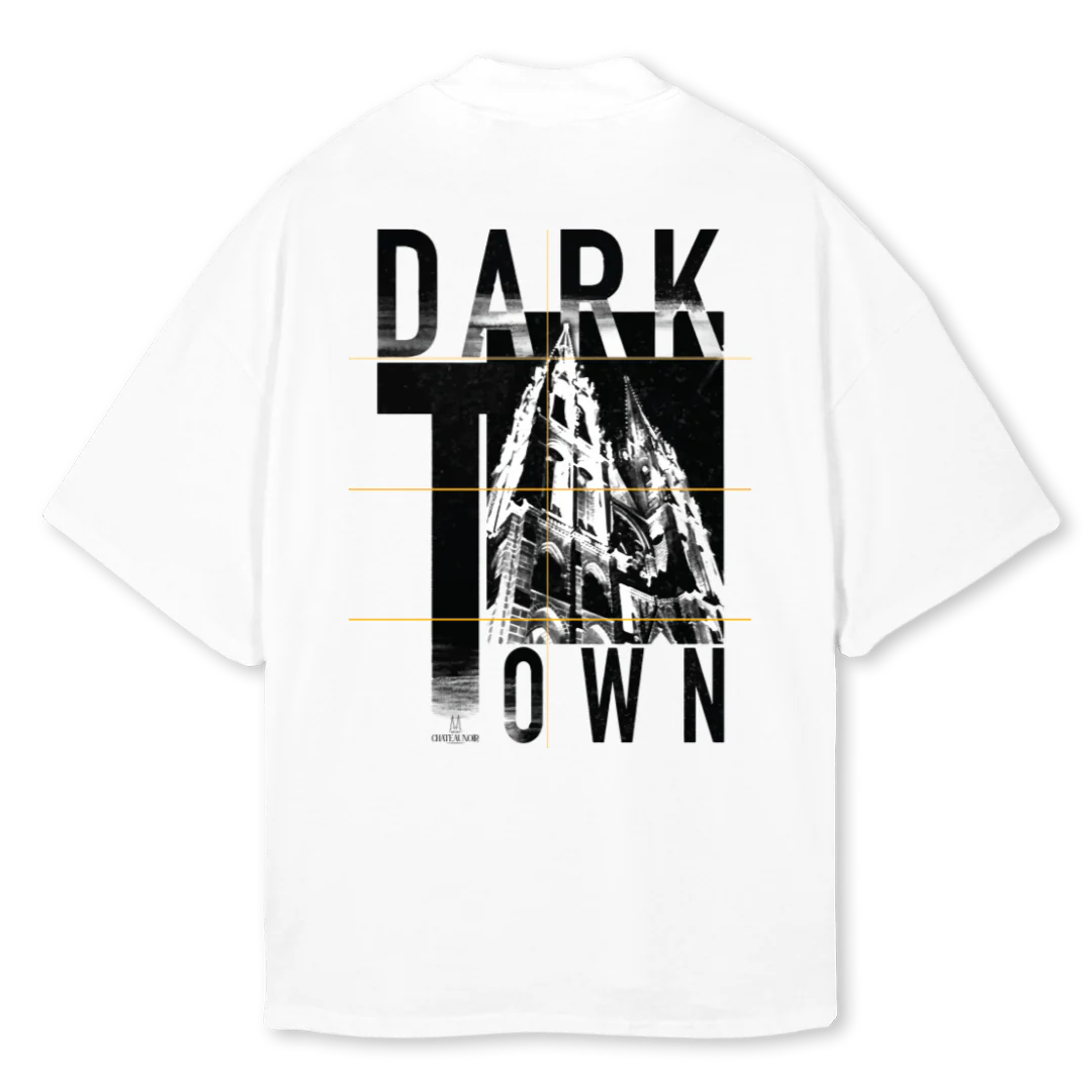 CHATEAUNOIR CASTLE White Oversized Mock Neck Tee. - Image 2