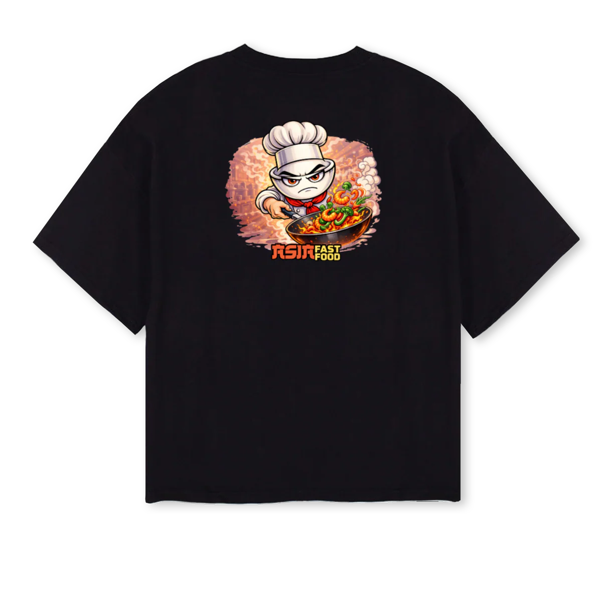 CHEF Black Oversized Boxy Tee. - Image 2