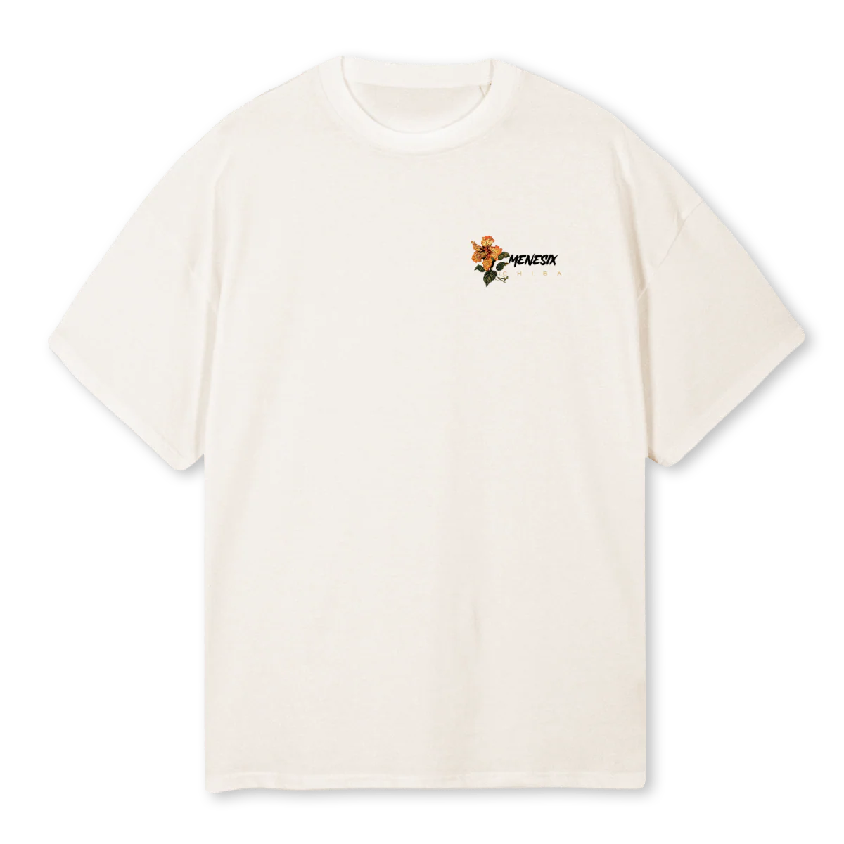 CHIBAMENESIXONE Vintage White Oversized Tee.