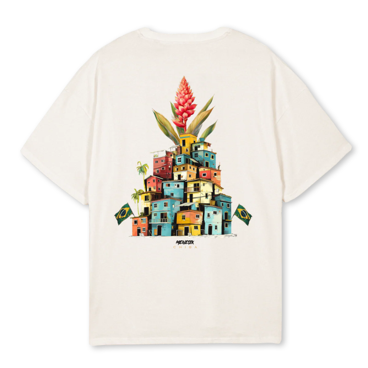 CHIBAMENESIXONE Vintage White Oversized Tee. - Image 2