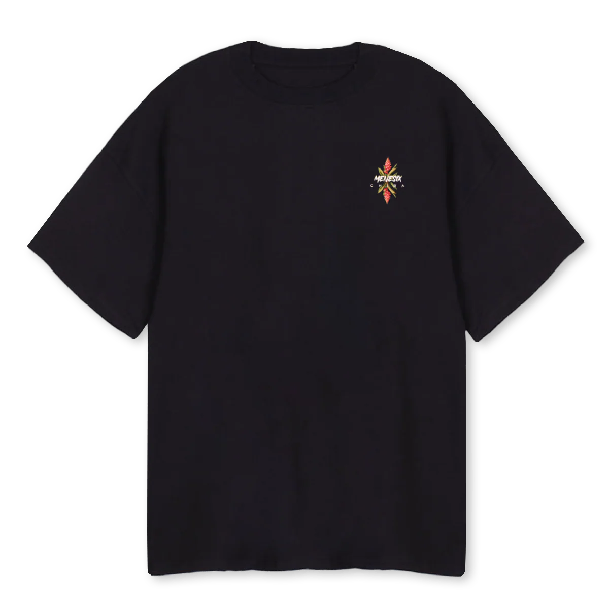 CHIBAMENESIXTHREE Black Oversized Tee.