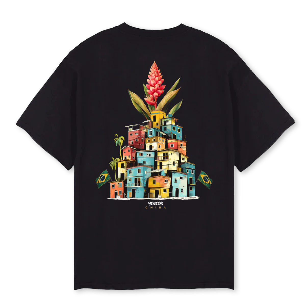 CHIBAMENESIXTHREE Black Oversized Tee. - Image 2