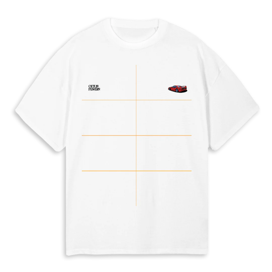 CHICAGOMOTORSPORTS White Oversized Tee.