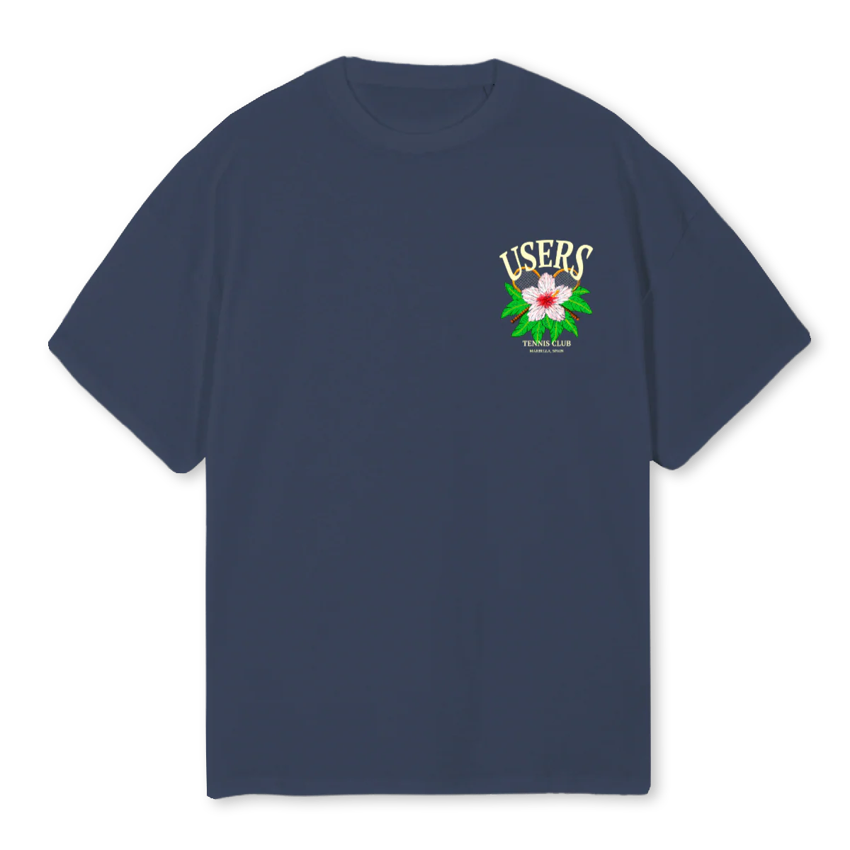 CHILLVILLEOVERSIZEGO Navy Blue Oversized Tee.
