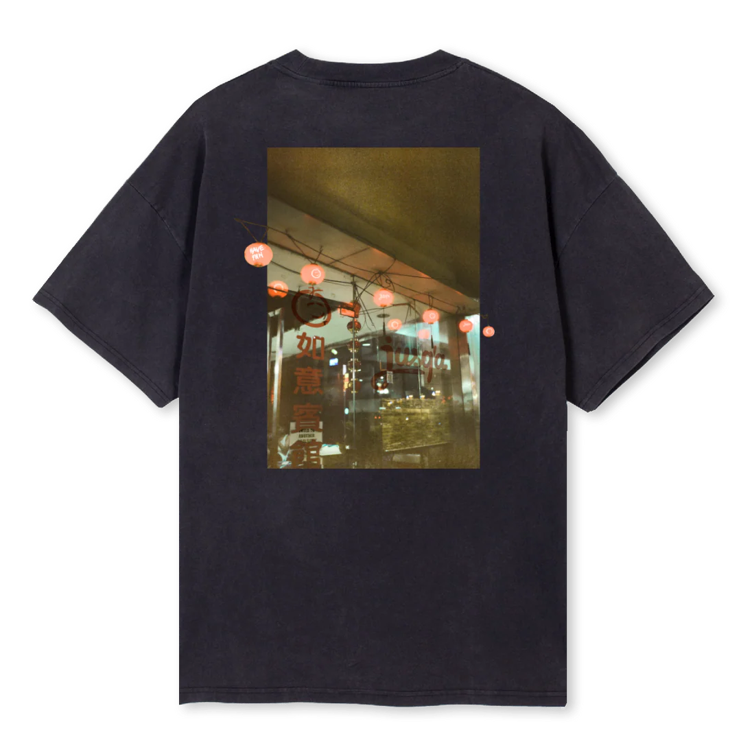 CHINATOWN Vintage Black Oversized Tee. - Image 2