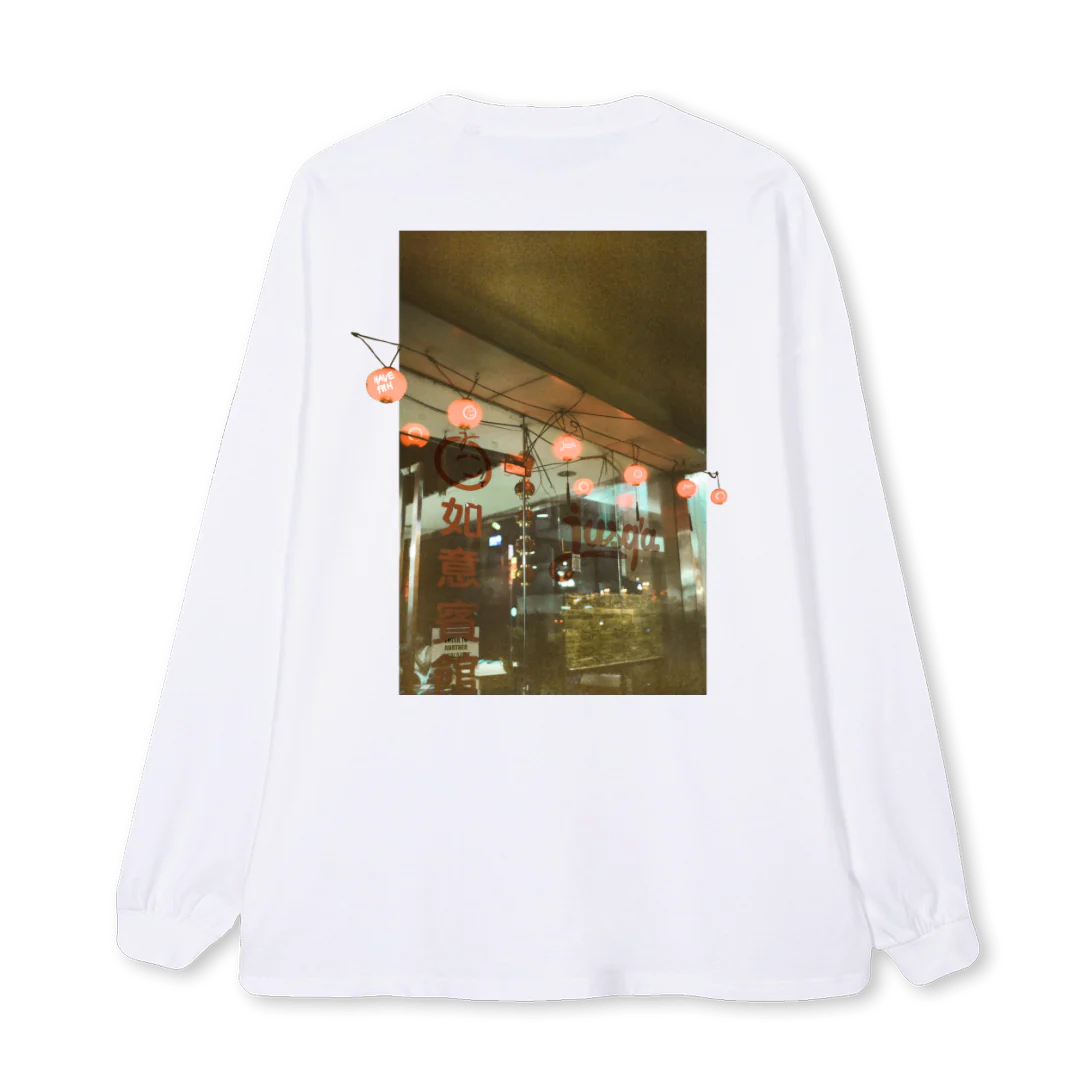 CHINATOWN White Oversized LS Tee. - Image 2