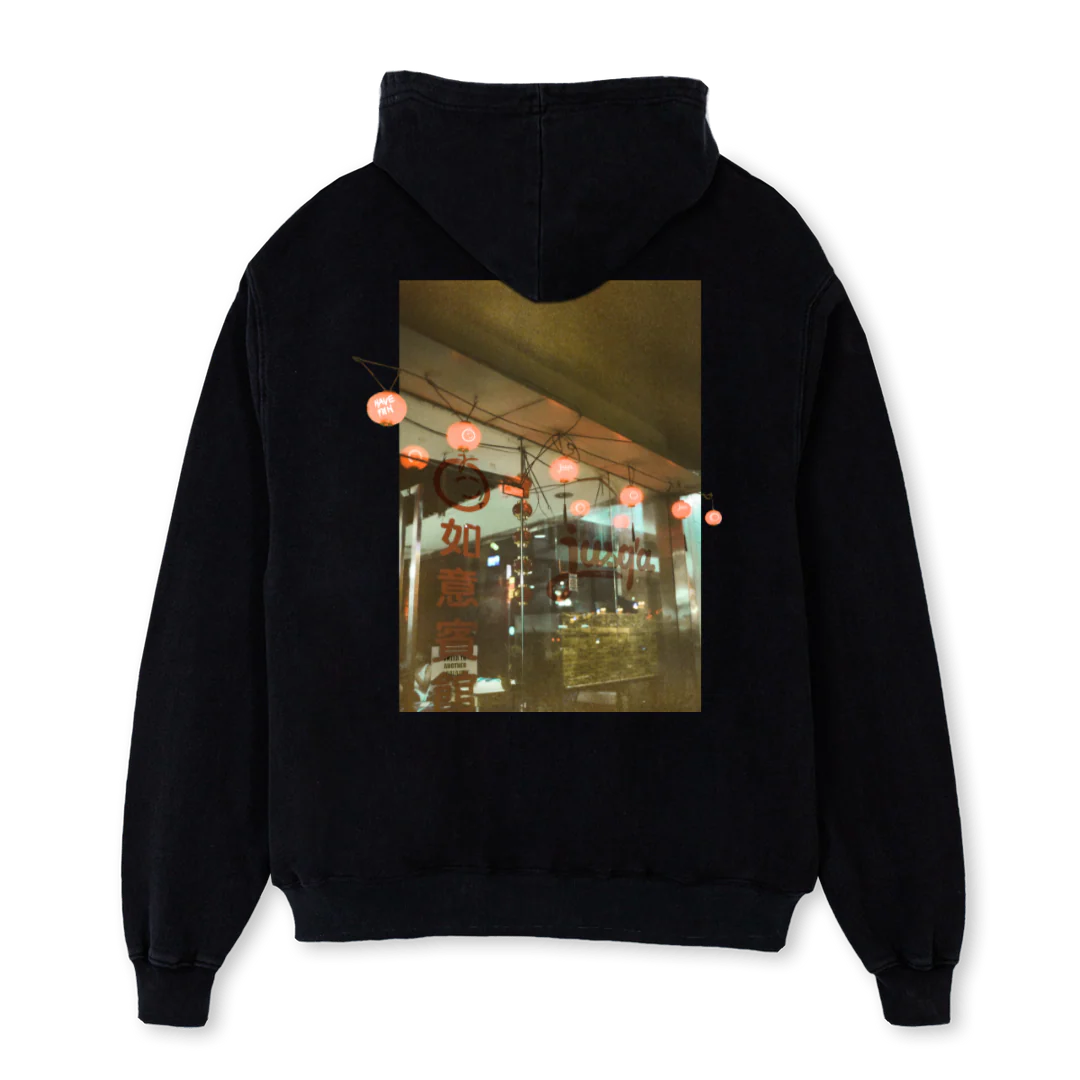 CHINATOWNJ Black Oversized Hoodie. - Image 2