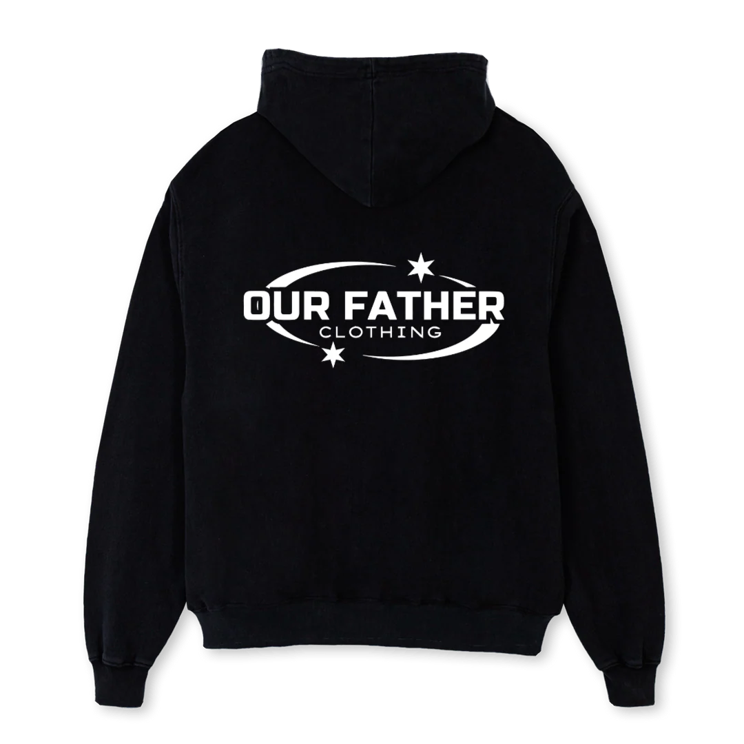 CHISTARSTWO Black Oversized Hoodie. - Image 2