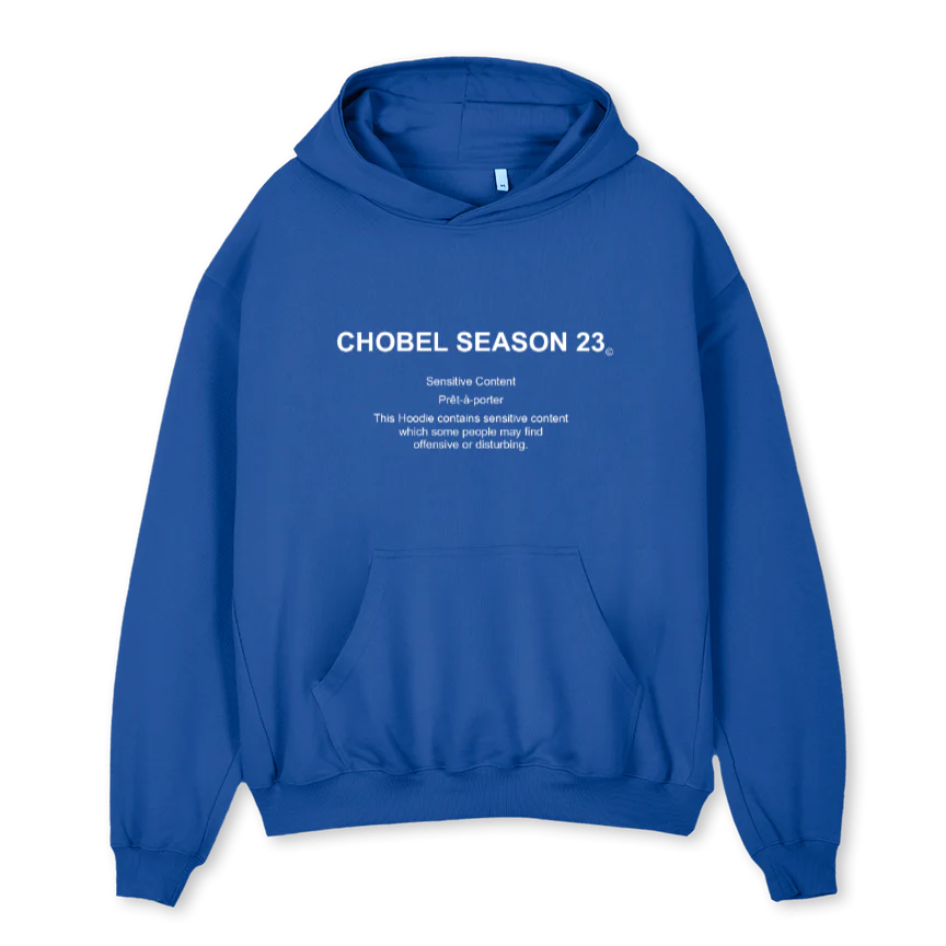 CHOBELL Cobalt Blue Oversized Hoodie.