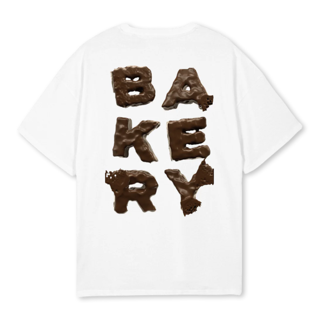 CHOCOLATE BACK White Oversized Tee.