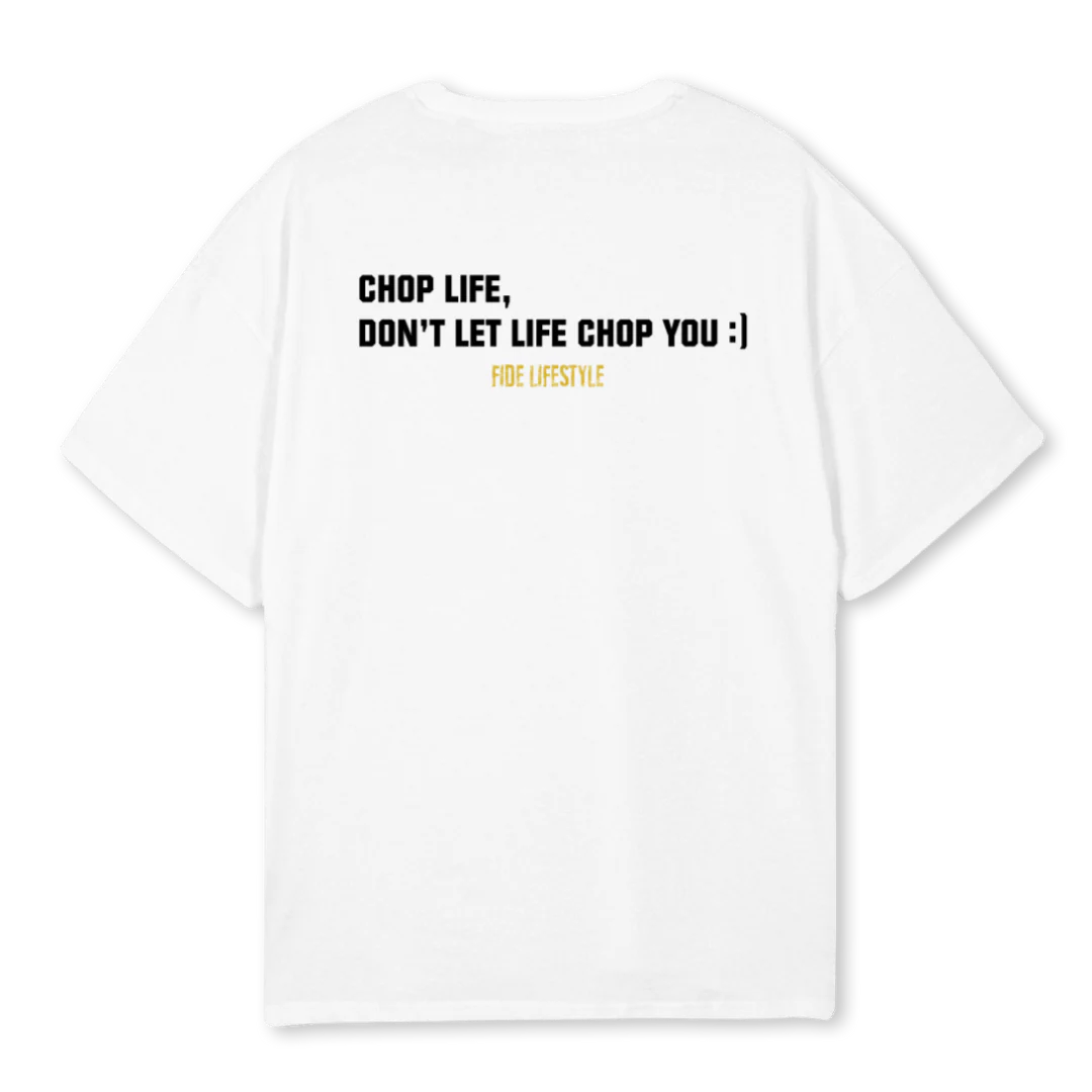 CHOP FINALE White Oversized Tee. - Image 2