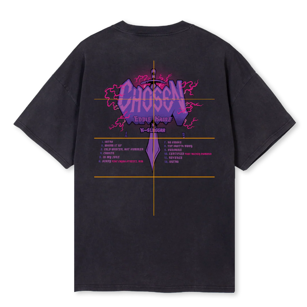 CHOSENTEE Vintage Black Oversized Tee. - Image 2