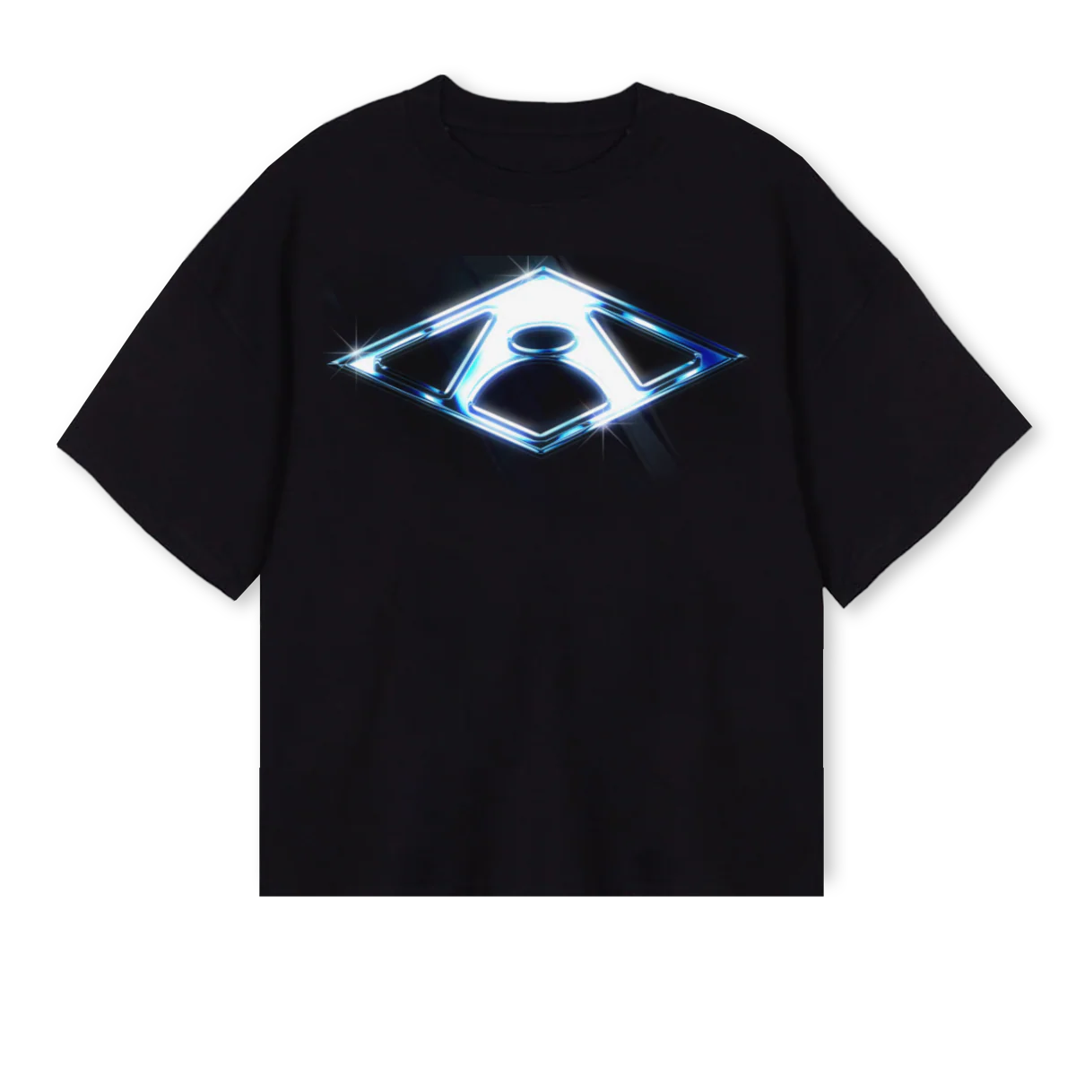 CHROME Black Oversized Boxy Tee.
