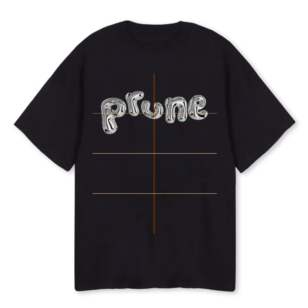 CHROMEUN Black Oversized Tee.