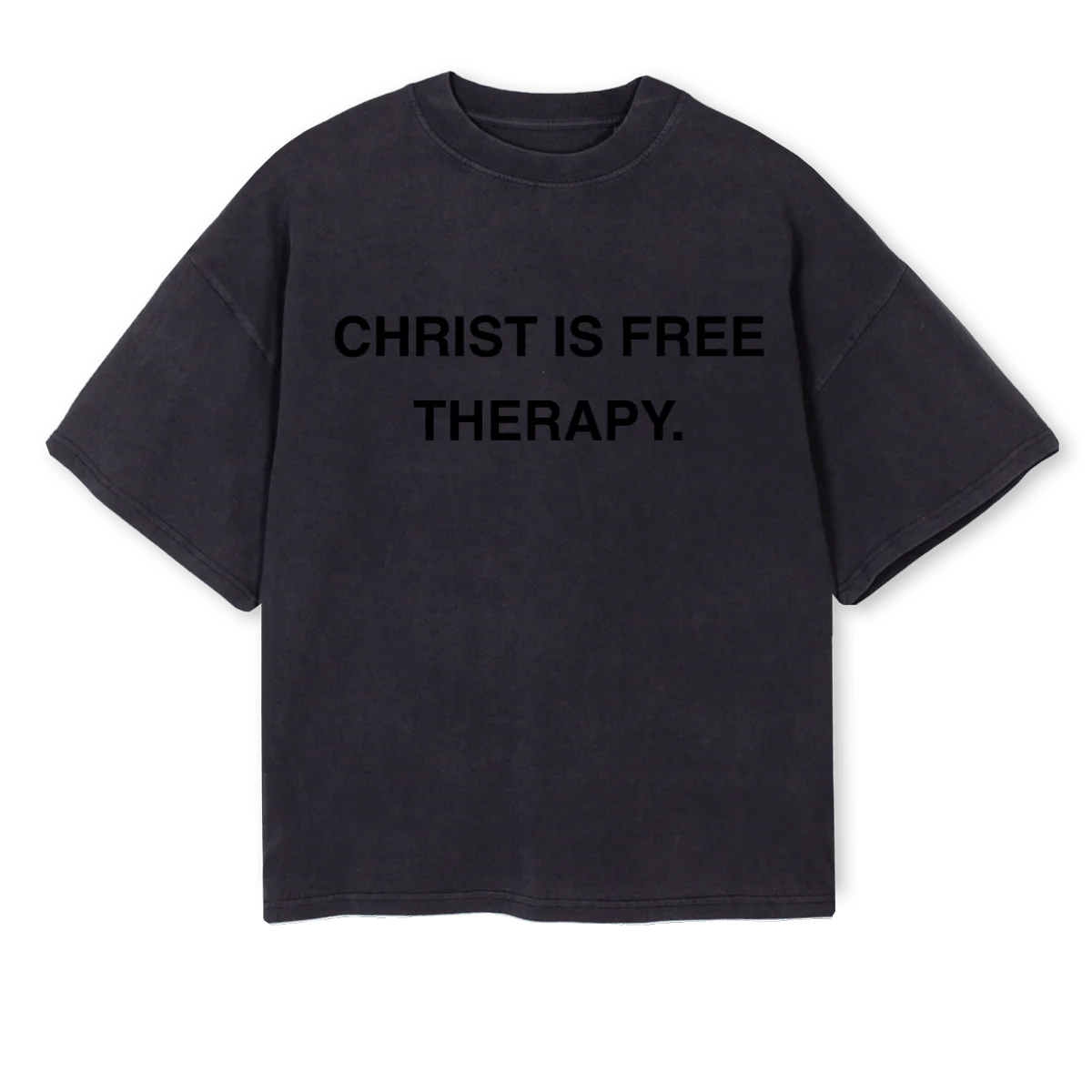 CIFTCHBLK Vintage Black Oversized Boxy Tee.