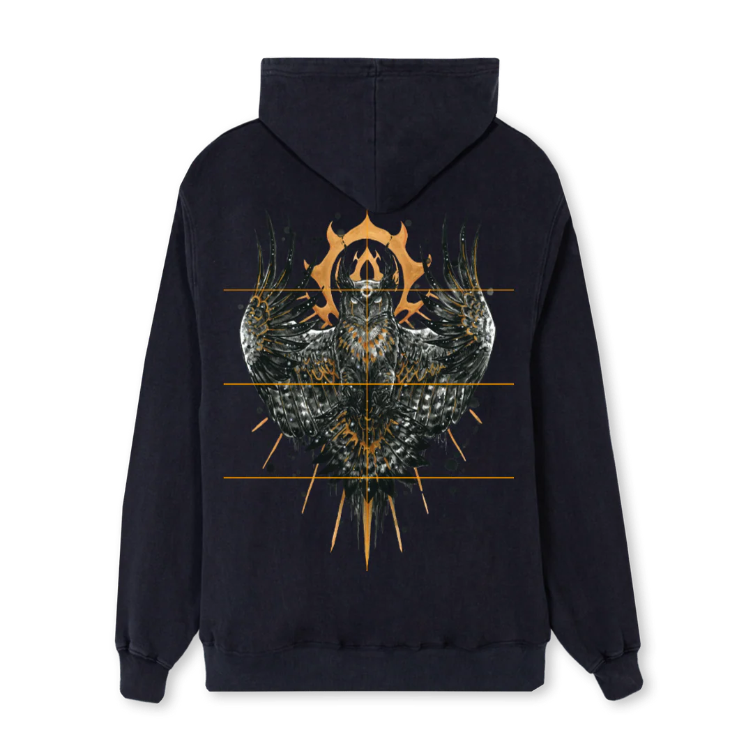 CIKAP Vintage Black Regular Hoodie.