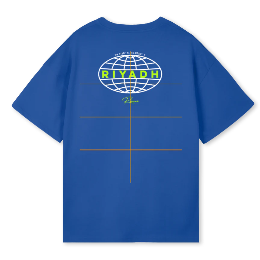 CITY ART Cobalt Blue Oversized Tee. - Image 2