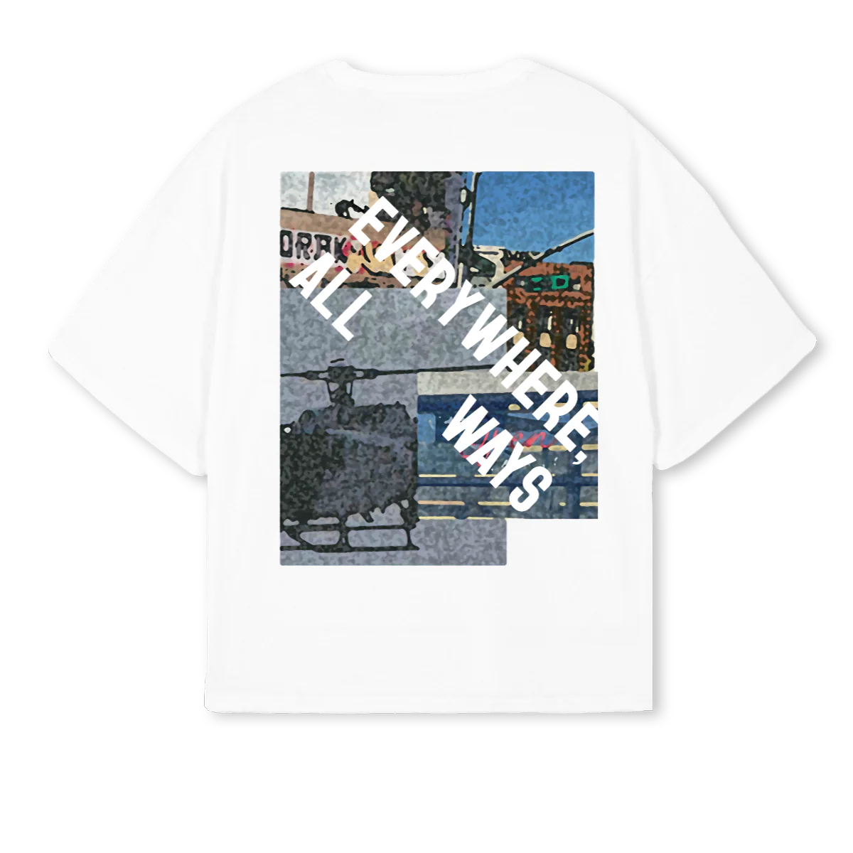CITYSCAPE White Oversized Boxy Tee. - Image 2
