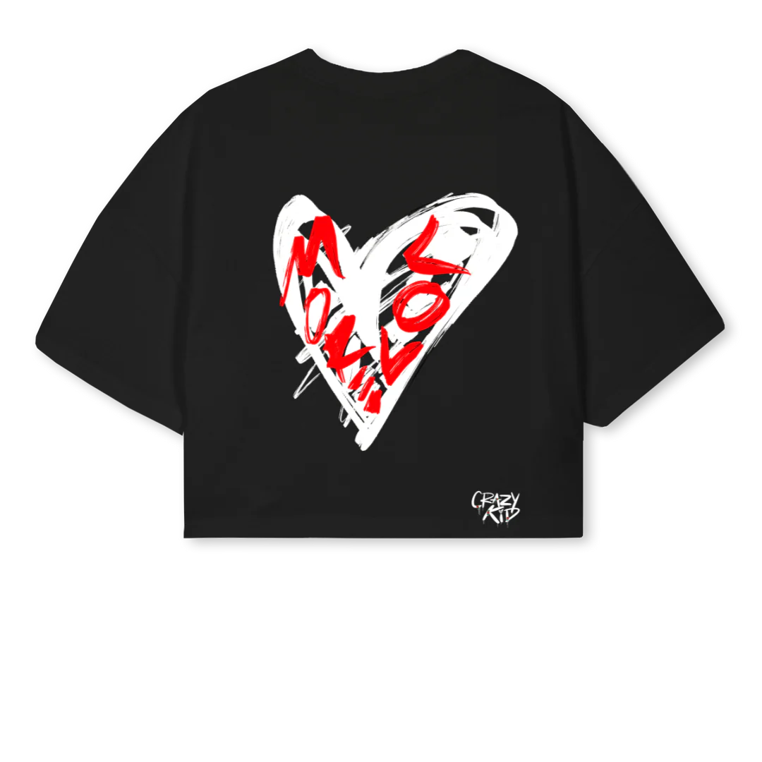 CKB Black Cropped Oversized Tee. - Image 2