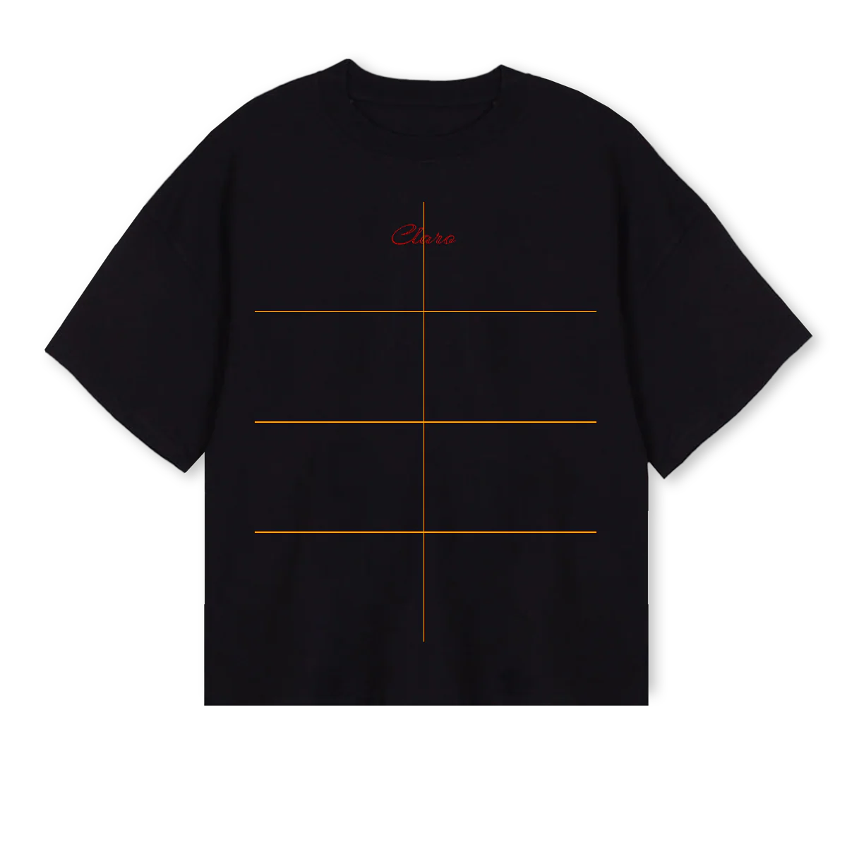 CLARO_1 Black Oversized Boxy Tee.