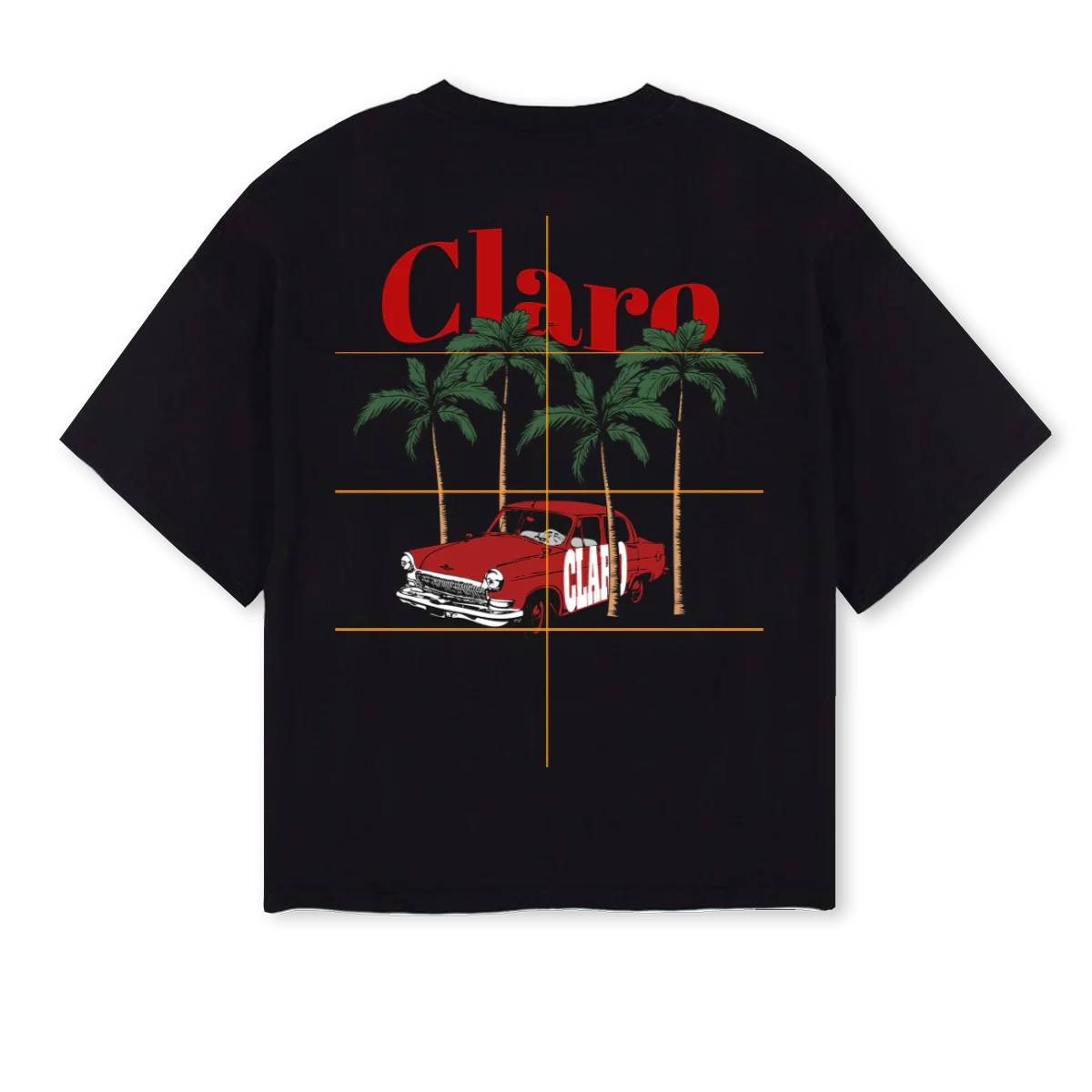 CLARO_1 Black Oversized Boxy Tee. - Image 2