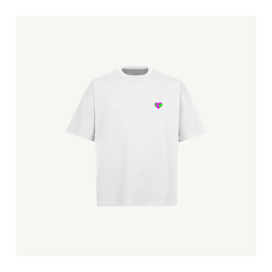 classic1 White Oversized Boxy Tee. - Image 2